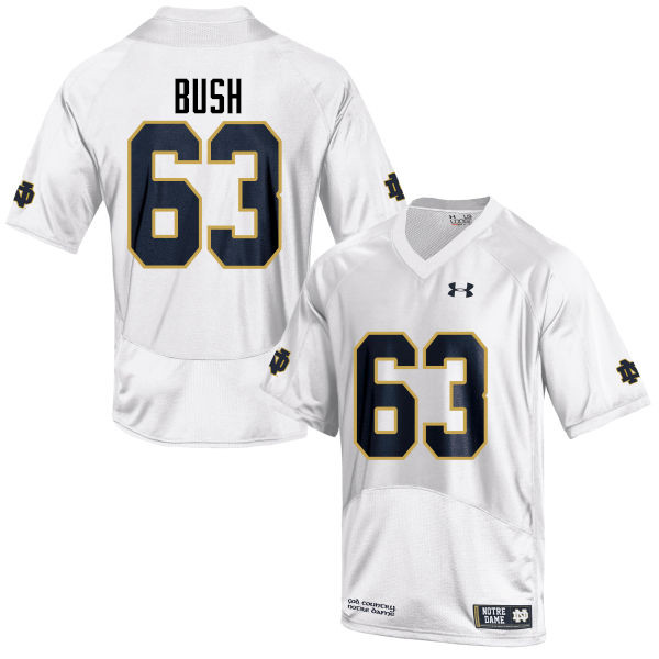 Men #63 Sam Bush Notre Dame Fighting Irish College Football Jerseys-White